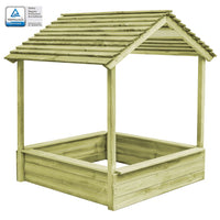 Outdoor Playhouse with Sandpit 128x120x145 cm Pinewood