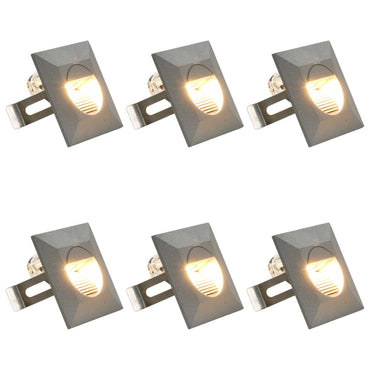 Outdoor LED Wall Lights 6 pcs 5 W Silver Square