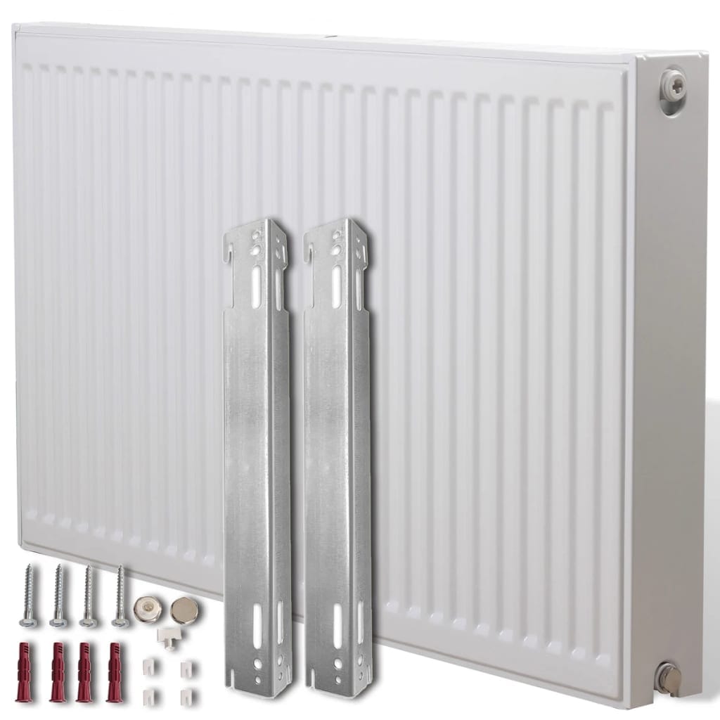 White Compact Convector Radiator Side Connectors 120 x 10 x 60 cm