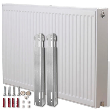 White Compact Convector Radiator Side Connectors 120 x 10 x 60 cm