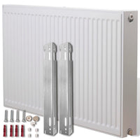 White Compact Convector Radiator Side Connectors 120 x 10 x 60 cm