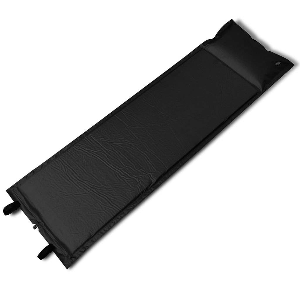 Black Selfinflating Sleeping Mat 185 x 55 x 3 cm (Single)