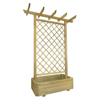 Garden Pergola Planter 162x56x204 cm Wood
