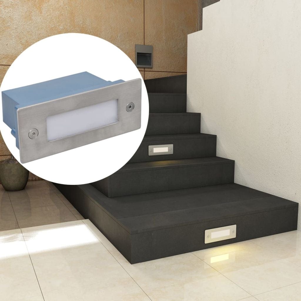 LED Recessed Stair Lights 6 pcs 44x111x56 mm