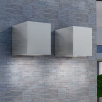 Outdoor LED Wall Lights 2 pcs Square Downwards