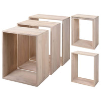 Home&Styling Side Table Set 3 pcs Mango Wood White Washed