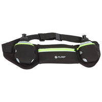 Pure2Improve Running Belt with 2 Bottles Black and Yellow