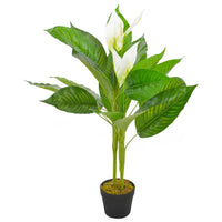 Artificial Plant Anthurium with Pot White 90 cm