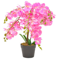 Artificial Plant Orchid with Pot Pink 60 cm