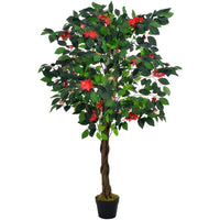 Artificial Plant Camelia with Pot Green 125 cm