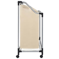 Laundry Sorter with 3 Bags Cream Steel
