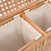 Laundry Bin 87.5x46x67 cm Solid Walnut Wood