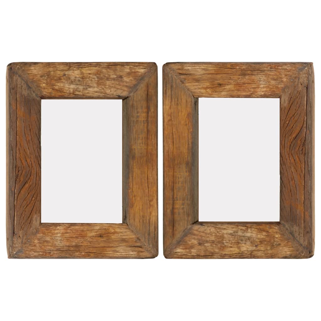 Photo Frames 2 pcs 23x28 cm Solid Reclaimed Wood and Glass