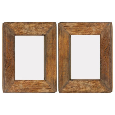 Photo Frames 2 pcs 23x28 cm Solid Reclaimed Wood and Glass