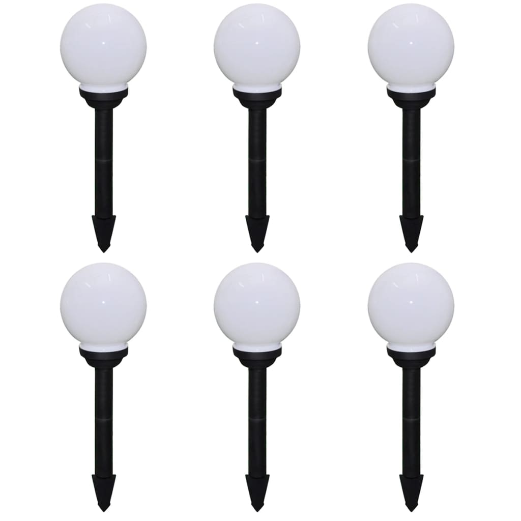 Outdoor Pathway Lamps 6 pcs LED 20 cm with Ground Spike