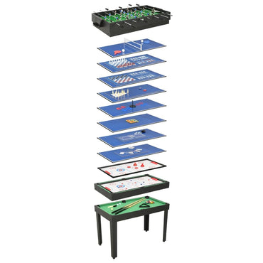 15in1 Multi Game Table 121x61x82 cm Black