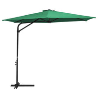 Outdoor Parasol with Steel Pole 300 cm Green