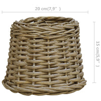 Lamp Shade Wicker 20x15 cm Brown