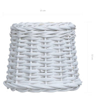 Lamp Shade Wicker 15x12 cm White