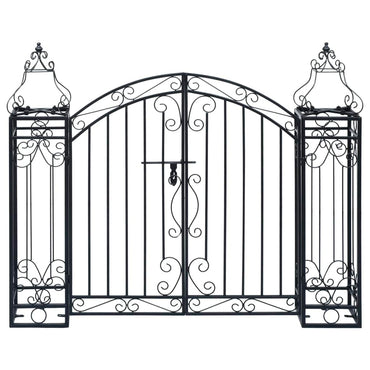 Ornamental Garden Gate Wrought Iron 122x20,5x100 cm