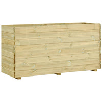 Garden Planter with Floor 150x50x75 cm Impregnated Pinewood