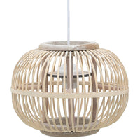 Pendant Lamp White Willow 40 W 30x22 cm Globe E27