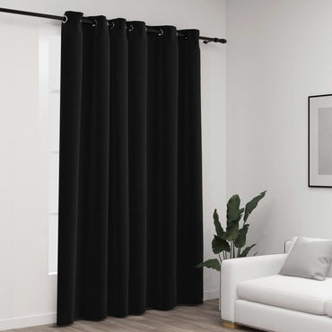 LinenLook Blackout Curtains with Gromments Anthracite 290x245cm