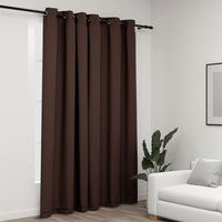 LinenLook Blackout Curtain with Grommets Taupe 290x245cm