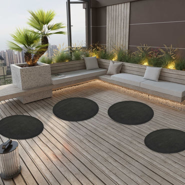 Artificial Grass with Studs Dia.95 cm Anthracite Round