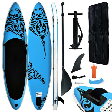 Inflatable Stand Up Paddleboard Set 320x76x15 cm Blue