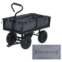 Garden Cart Liner Dark Grey 86x46x22 cm Fabric