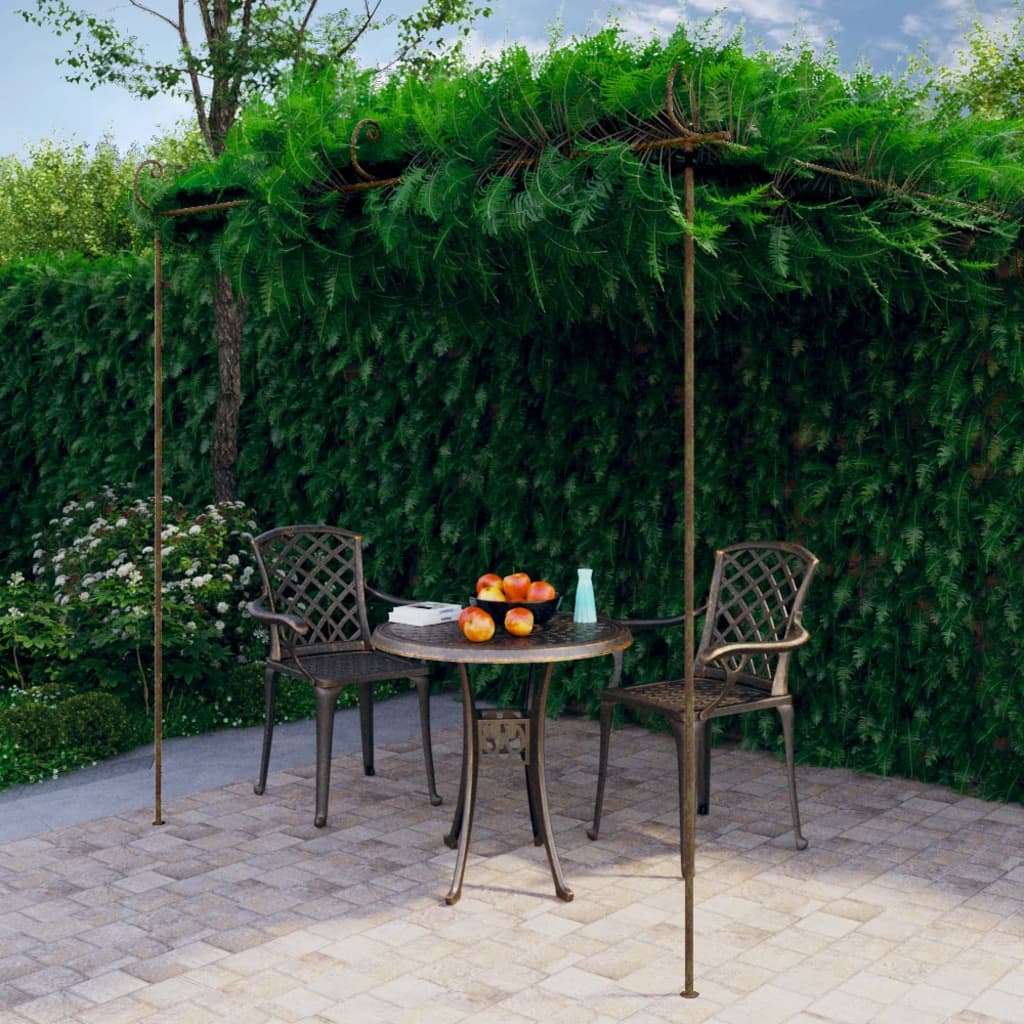 Garden Rose Arch Antique Brown 3x3x2.5 m Iron