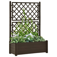 Garden Planter with Trellis 100x43x142 cm PP Mocha