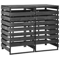 Double Wheelie Bin Shed 140x75x121 cm Painted Solid Pinewood