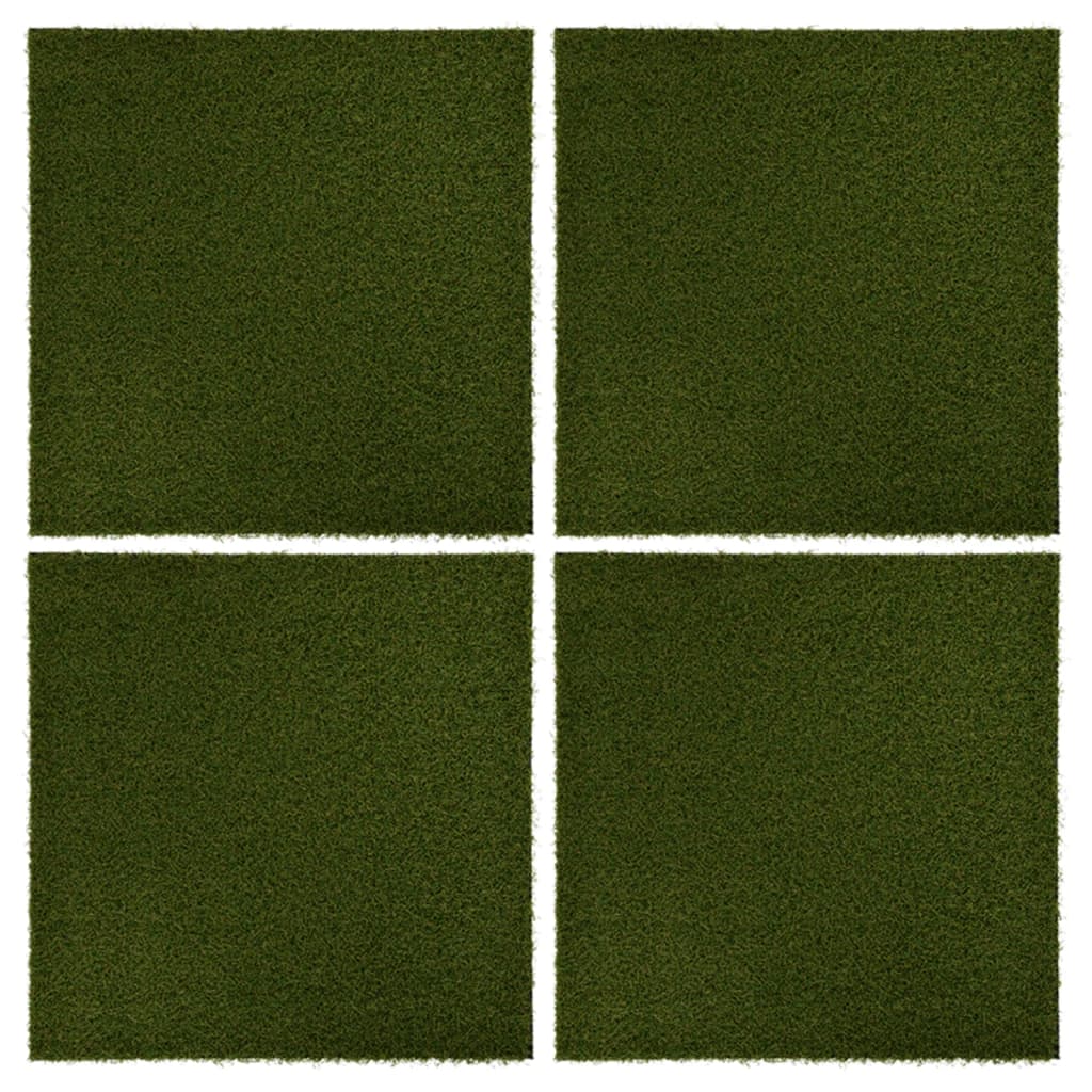 Artificial Grass Tiles 4 pcs 50x50x2.5 cm Rubber