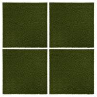 Artificial Grass Tiles 4 pcs 50x50x2.5 cm Rubber