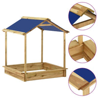 Outdoor Playhouse with Sandpit 128x120x145 cm Pinewood