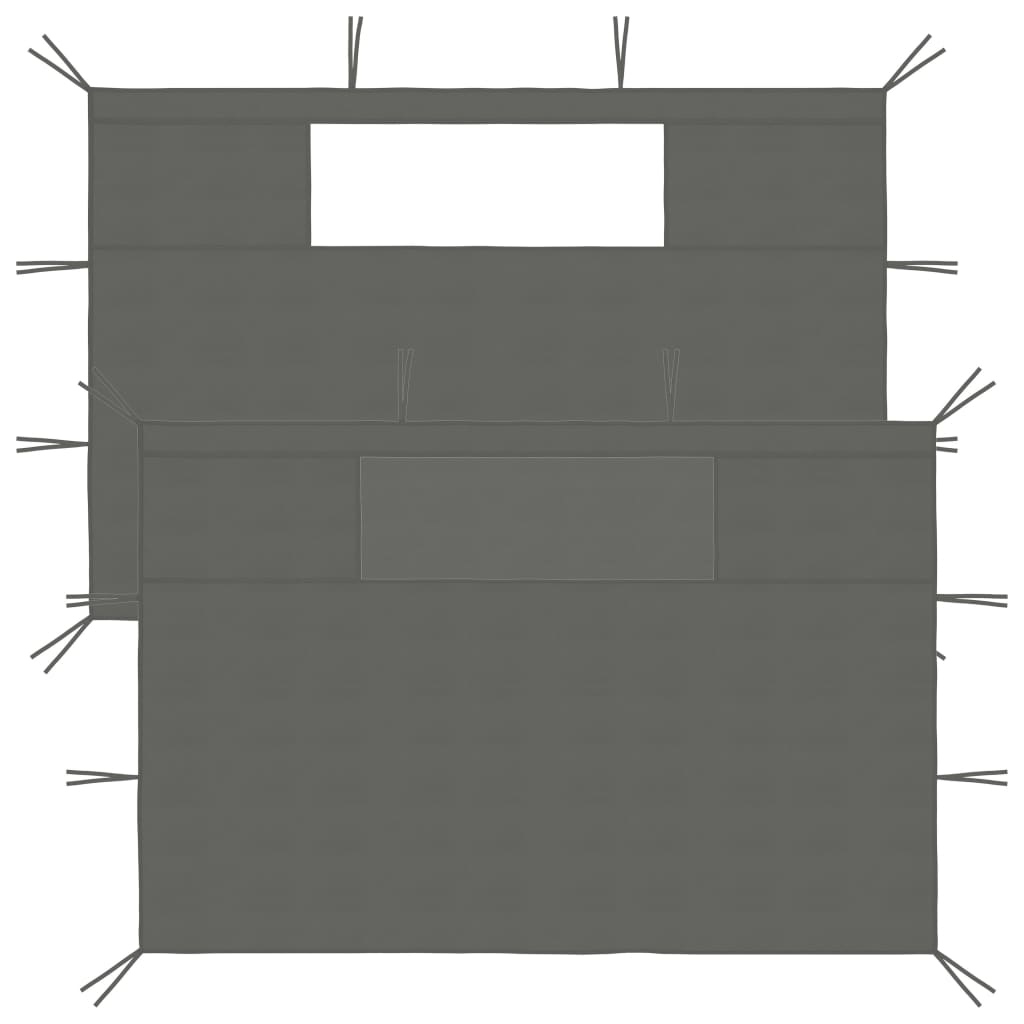 Gazebo Sidewalls with Windows 2 pcs Anthracite (315316)
