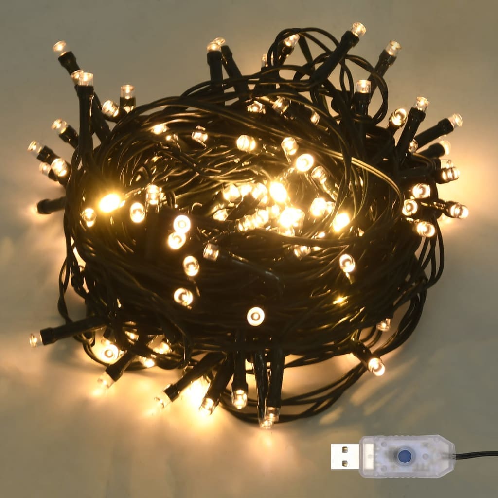 LED String Warm White 15 m PVC