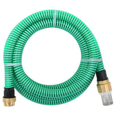 Suction Hose with Brass Connectors 3 m 25 mm Green