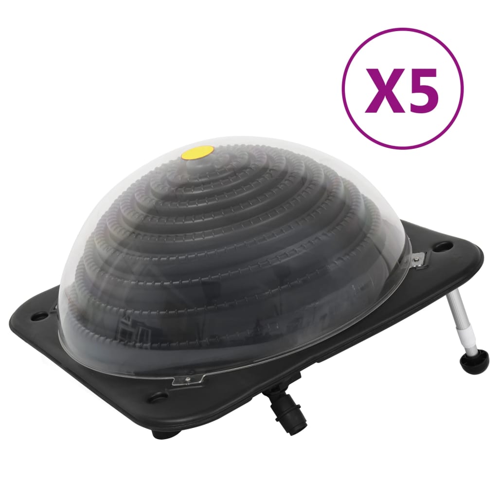 Solar Pool Heaters 5 pcs 75x75x36 cm HDPE Aluminium (5x91734)