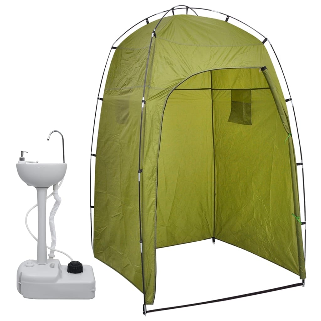 Portable Camping Handwash Stand with Tent 20 L (30139+91020)