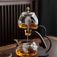Heat-resistant glass tea set