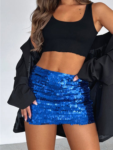 Slim Fit Casual High Waist Mini Skirt