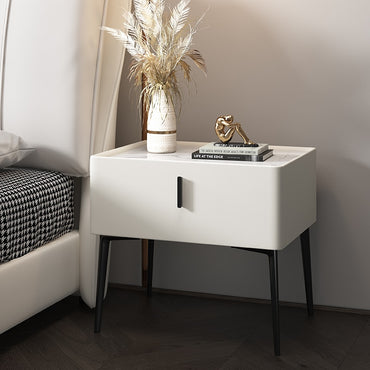 White Bedroom Nightstand Storage