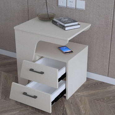 White Modern Nightstand Desk