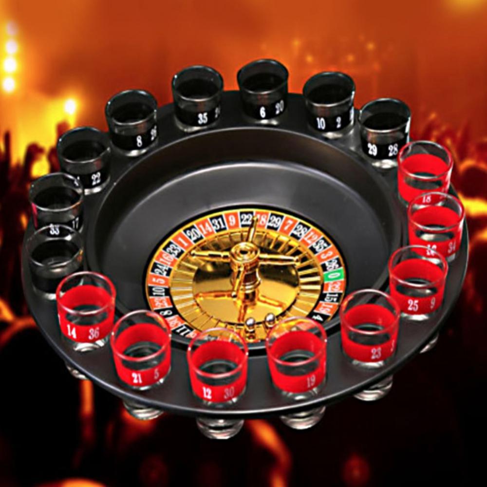 16 Shots Novelty Drinking Roulette Set