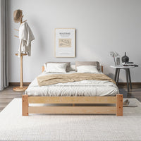 140x200cm Natural Solid Wood Bed