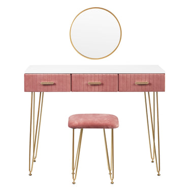 Modern Dressing Table with Stool