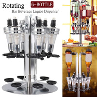 6 Bottle Rotating Liquor Dispenser